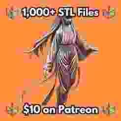 28mm Ghostly Woman Long Hair Flowing Robe Eerie Stance MineeForm FDM 3D Print STL File