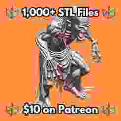 28mm Grotesque Undead Creature Tattered Robes Clawed Hands Menacing Stance MineeForm FDM 3D Print STL File
