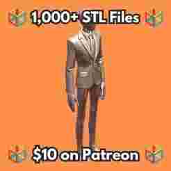 28mm Slender Faceless Figure Business Suit Creepy Stance MineeForm FDM 3D Print STL File
