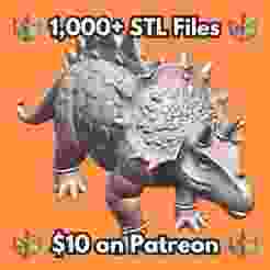 28mm Triceratops Spiked Frill Horns Walking Stance Rugged Texture MineeForm FDM 3D Print STL File