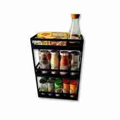3 tier spice rack - compact countertop spice rack - Space-saving kitchen storage