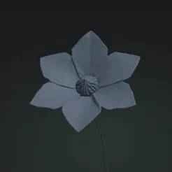 3D Decorative Flower for Printing - Elegant Ornament in STL