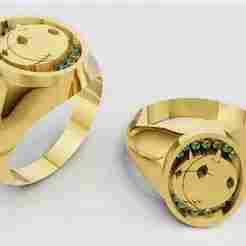 3D Gold Ring  3D printable jewelry model