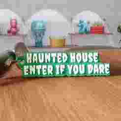 3D Haunted House Keychain STL File - 453