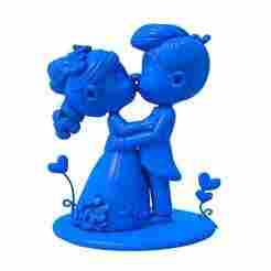 3d Kiss / Wedding Couple/ Cute Couple Holding Hear / Eternal Love / Wedding Foxes /lovers kissing / wedding