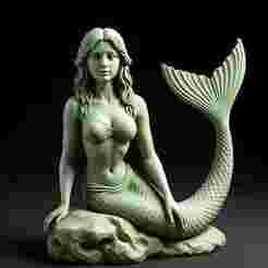 3D Mermaid Figurine _ STL model