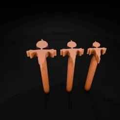 3D model for Halloween pointillism (scarecrow) - Template/Art Stencil