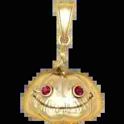 3D Printable Pumpkin Face Pendant