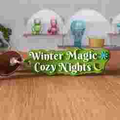 3D Winter Magic Cozy Nights Keychain STL File - 462