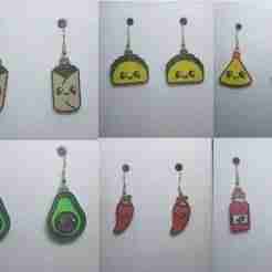 (3mf Included) Spice of Life Bundle – No AMS 6 Designs (Keychains & Earrings)