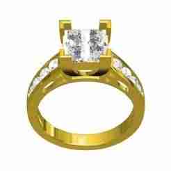 4 Princess Cut Diamond Solitaire Ring