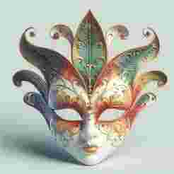 630 Venetian Carnival Mask Color 3D Model, magic, dragon, serpent, mask, gnome, gorgon, venetian carnival, wild, fox, monster, cat, fair, witch, werewolf, horror, beast, snake, troll, skeleton dance