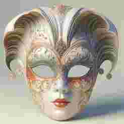 631 Venetian Carnival Mask Color 3D Model, magic, dragon, serpent, mask, gnome, gorgon, venetian carnival, wild, fox, monster, cat, fair, witch, werewolf, horror, beast, snake, troll, skeleton dance