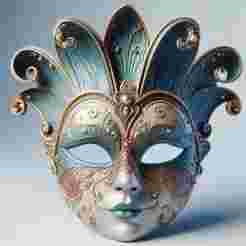 634 Venetian Carnival Mask Color 3D Model, magic, dragon, serpent, mask, gnome, gorgon, venetian carnival, wild, fox, monster, cat, fair, witch, werewolf, horror, beast, snake, troll, skeleton dance