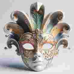 637 Venetian Carnival Mask Color 3D Model, magic, dragon, serpent, mask, gnome, gorgon, venetian carnival, wild, fox, monster, cat, fair, witch, werewolf, horror, beast, snake, troll, skeleton dance