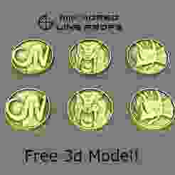 90s MMPR Morpher Power Coins - Original 5 Rangers Detailed Sculpts