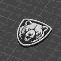 A cockade with a bear.