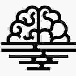 A floating island shaped like a brain 1 - 2D/3D Wall Art STL+SVG For CNC Router, Plasma, Waterjet, Laser & 3D Printer