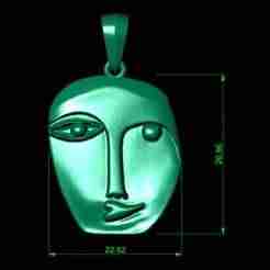 abstract face charm
