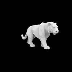 Abstract Tiger with Geometric Patterns 3D Printable Model