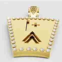 ace card pendant, luxury gold jewelry