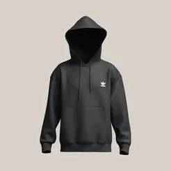 Adidas Trefoil Essentials Hoodie | Marvelous / Clo3d / obj / fbx