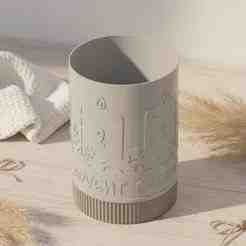 Advent Charm Tealight Holder with Ribbed Base