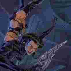 AEon Flux lasergun and knee armor