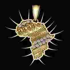 Africa-Inspired 3D Spiked Pendant