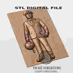 Airline Pilot – Aviation Bas Relief – 3D STL Model