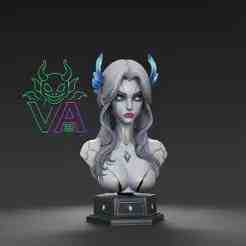 Akara – Diosa de la Piedra Lunar | Busto original para impresión 3D