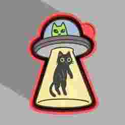 🐱🛸 alien cat abduction – Freshie, Keychain, Resin & Candle Mold