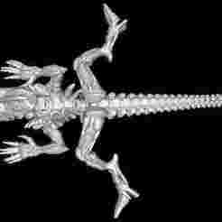 Alien Skeleton Wall-Crawler STL
