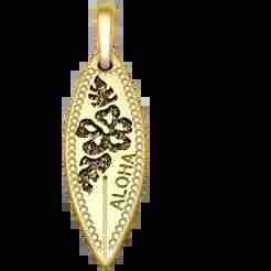 Aloha Surfboard Pendant