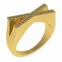 Alphabet X Diamond Ring