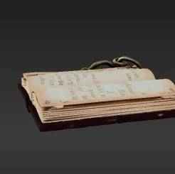 Ancient Magic Tome Keyring - Detailed Open Spellbook Charm with Runes for Fantasy Lovers