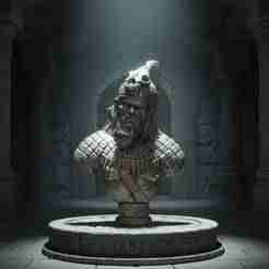 Ancient Warrior Bust – 3D Printable Sculpture