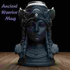 Ancient Warrior Bust Cola Holder – Unique 3D Printable Can Stand