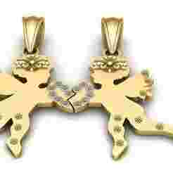 Angel Couple Pendant | 3D Printable Jewelry Model