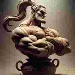 Angry Genie Showpiece 3D Print – Unique Decorative Sculpture Figurine