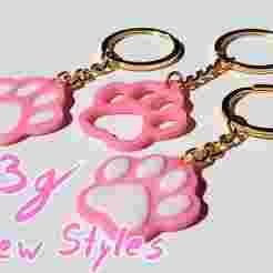 Animal Paw Keychain
