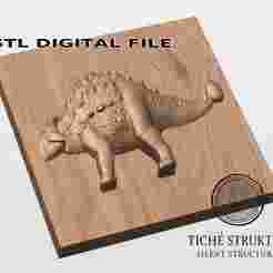Ankylosaurus Dinosaur – Prehistoric Relief – 3D STL Model