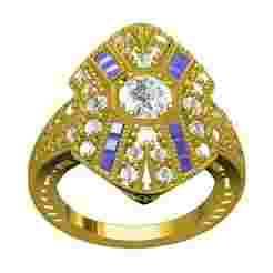 Antique Art Deco Style Engagement Ring