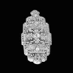 Antique Art Deco Style Filigree Diamond Pendant