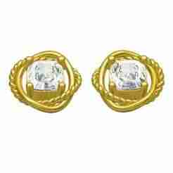 Antique Crossover Infinity Diamond Earring