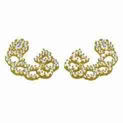 Antique Crystal Round Diamond Stud Earring