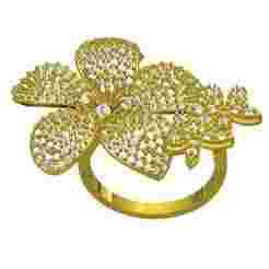Antique Diamond Flower Cocktail Ring