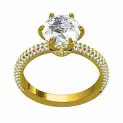 Antique Micro Prong Setting Solitaire Engagement Ring