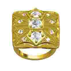 Antique Round Diamond Art Deco Ring