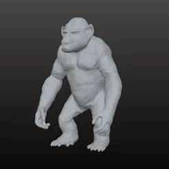 Ape Base Mesh OBJ 3D Model – Raw Editable Evolution March Primate for Practice, Kitbash & Sculpting (Base Model)